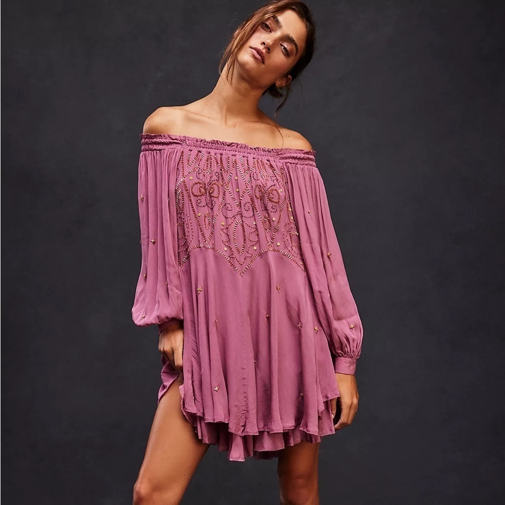 NWT By Free People Moon Gleam Mini Dress